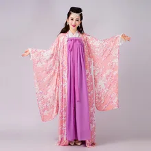 Китайское традиционное женское ханьфу китайское платье сказочное платье фиолетовое розовое ханфу одежда Династия Тан Китайский древний костюм