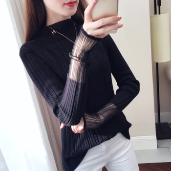 

2020 sweater women's spring wear new Korean version with a loose bottom shirt and a wide range of fairy knitted sweaters