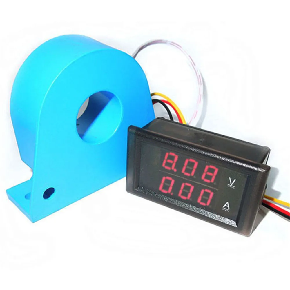 DC Voltage Current Monitor Meter 100V/200A Digital Volt Amp