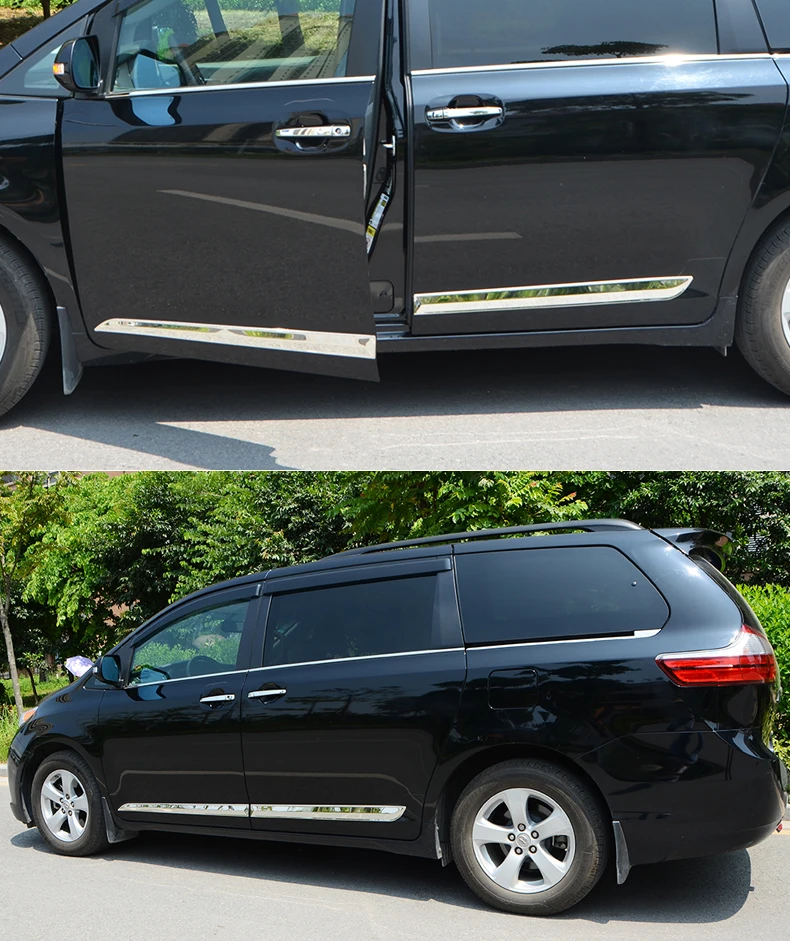 

Body trim for Toyota sienna2010-2018 door side door anti-scratch anti-collision door anti-collision strip stainless steel 304