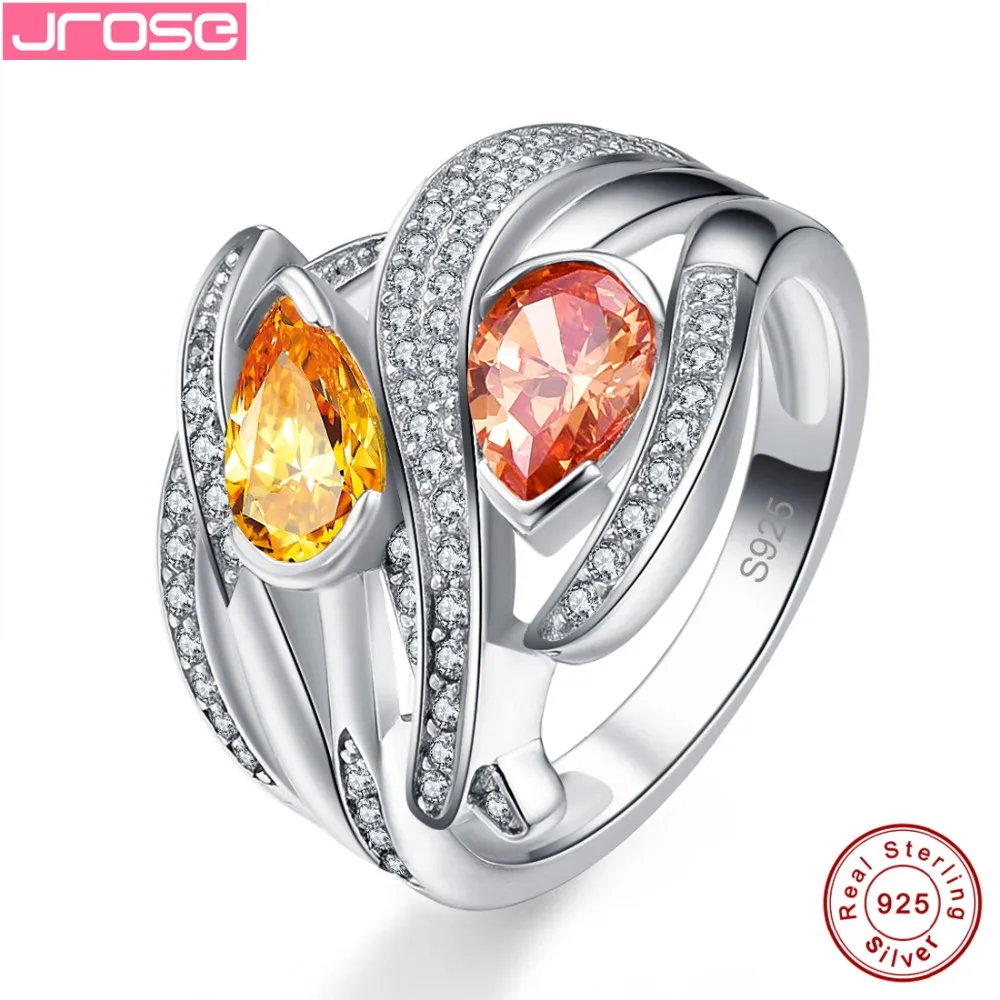 

Jrose 100% 925 Sterling Silver Morganite Ring Lady Original Jewelery Wedding Party Anniversary Luxury Jewelry Wholesale