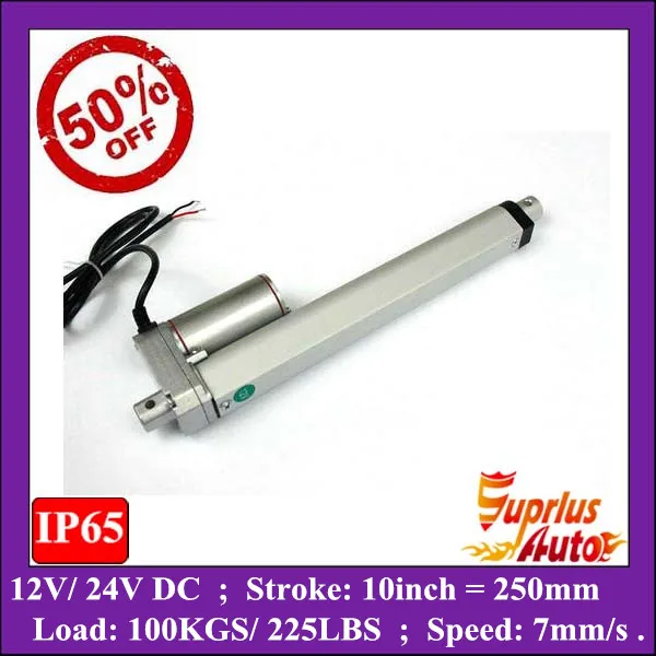 

50% Discount From US Auto Express! 12V Heavy Duty 10"/ 250mm Stroke, Max Load 1000N/ 225lbs Electric Linear Actuator