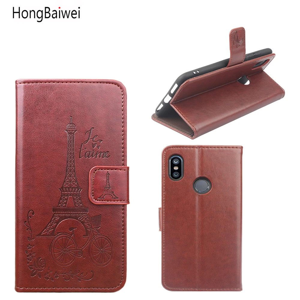 

HongBaiwei for Xiaomi Redmi Note 6 Pro Cover Wallet Style Fashion Embossed Flip Leather Cover Case for Xiaomi Redmi Note 6 Pro