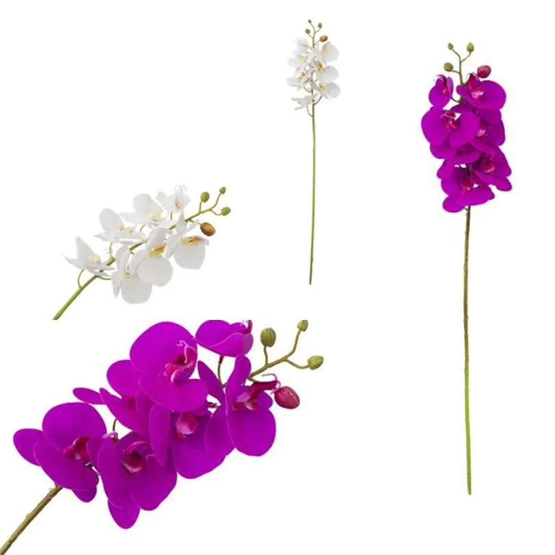 

11pcs Real Touch Butterfly Orchid Flower Fake Cymbidium PU Phalaenopsis Orchids for Wedding Centerpieces Artificial Flowera