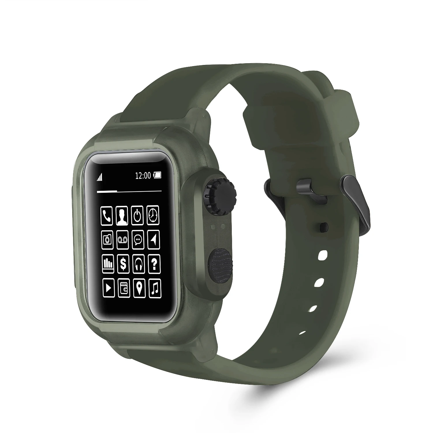 Новинка для Apple Watch 4 44 мм водонепроницаемый силиконовый спортивный ремешок для Apple Watch Series 4 ремешок с защитным чехлом - Цвет ремешка: Army
