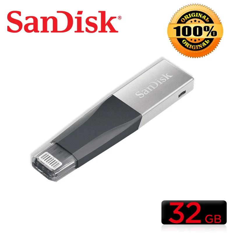 

SanDisk Lighthing USB Flash Drive 128G 64G 32G Pen Drive USB 3.0 PenDrive USB Stick double interface for iPhone iPad APPLE MFi