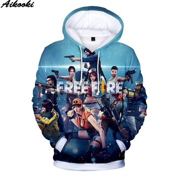 

free fire 3D Print Hoodies Sweatshirt Boy/Girl Fashion Leisure Long Sleeve Sweatshirts Classic Print FREE FIRE 3D Hoodies