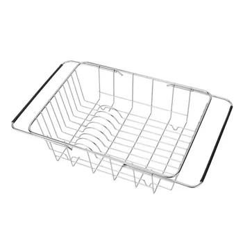 

1 Pc Sink Drain Basket Rustproof Stainless Steel Washing Basket Dish Drying Rack Dish Drainer For Vegetable Storage