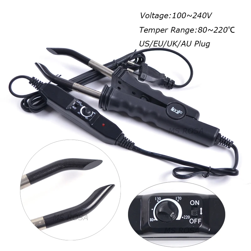 Fusion Tools Flat Iron 25W US Plug Loof Hair Extension Machine Keratin