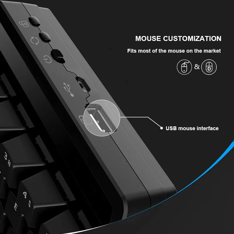

HOT 28 Keys One Hand Design Mechanical Keyboard Wireless for Esport Gaming PUBG Mobile Games Drop shipping