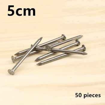 

50 Pieces 5cm Short Common Steel Iron Nail Carpentry Kitchen Holder Wall Stool Chair Repair Tool Woodworking Strong