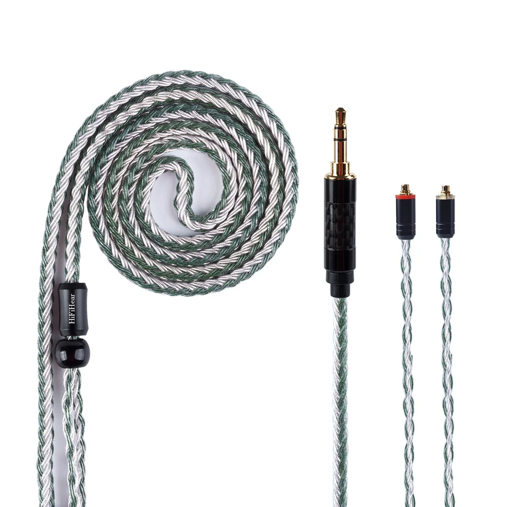 Skup AK Hifihear 16 rdzeń posrebrzane kabel 2.5 3.5 4.4mm wyważone ulepszony kabel do słuchawek ze złączem MMCX 2Pin dla ZS10 PRO AS16 AS12