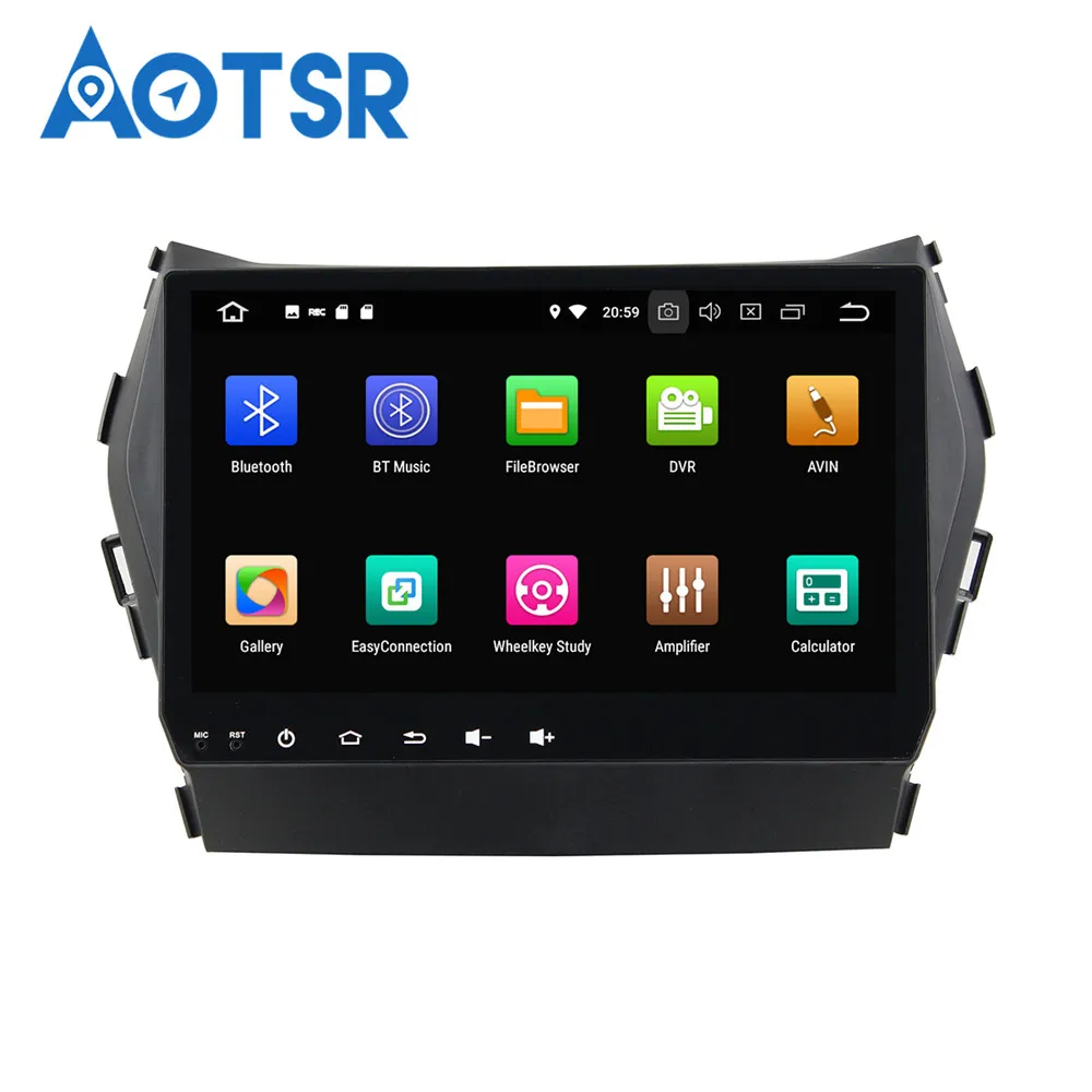 Best Android 8 4+32G Car DVD Player GPS navigation For Hyundai IX45 Santa fe 2014-2015 head unit multimedia player tape recorder IPS 5