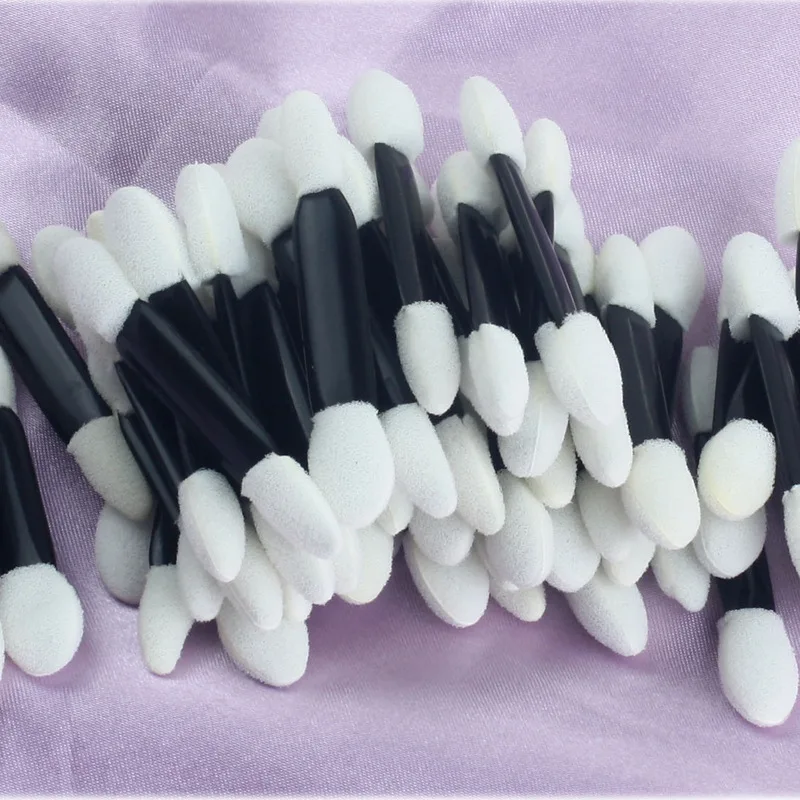 

Double Headed Eye Shadow Stick, Sponge Head Eye Shadow Brush Beauty Tool Brush,50Pcsc*3