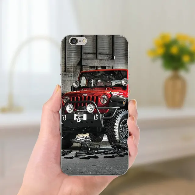Jeeps Wrangler Soft TPU Phone Cases for iPhone 8 7 6 6S Plus X 5 5S SE