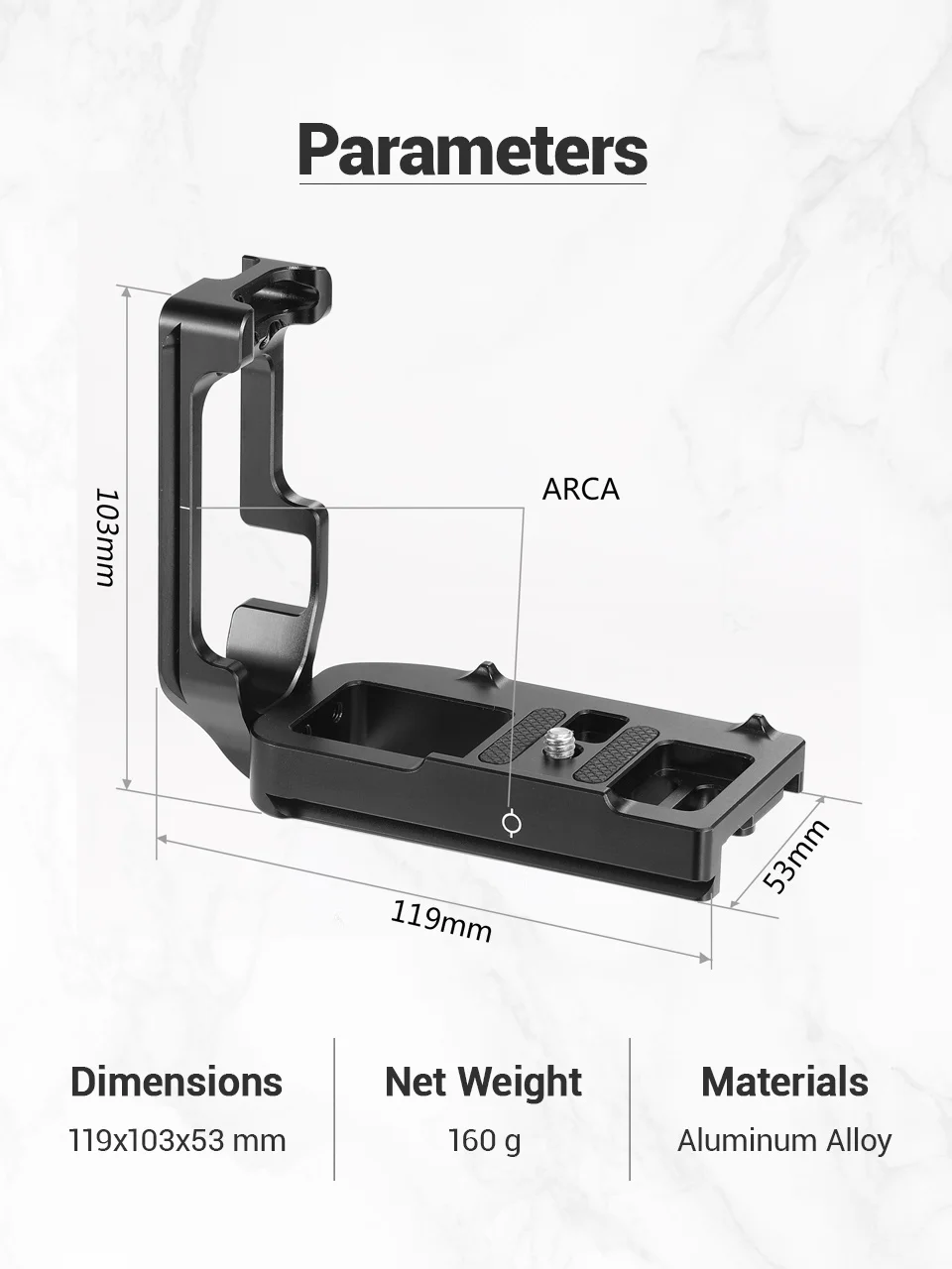 SmallRig L кронштейн для камеры Canon 5D Mark IV III DLSR быстросъемная пластина Arca-Swiss стандартная l-образная Монтажная пластина-2202