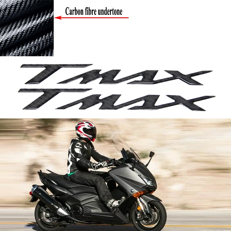 Adesivos de Fibra de Carbono Epóxi para Yamaha Motocicleta Adesivos Marca t Max Tmax 500 530 T-max Par 3d 1 2 Cheap Decalques e adesivos