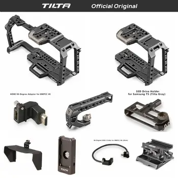 

Tilta Original TA-T01-A-G Full Cage all set accessories for BMPCC 4K / 6K Camera Top Handle Wooden Side Handle F970 Battery