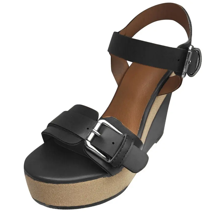 

Women Sandals 2019 Summer Womens Platform High Wedge Heel Sandals Ankle Strap Peep Toe Comfy Shoes For Women Ladies