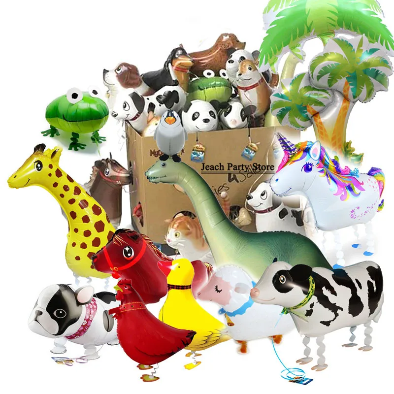 

dog cow pig frog duck cat walking pet balloons birthday party decoration supplies cartoon animal shaped pet walking balloons
