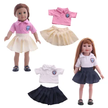 

luckdoll The new school uniform suit is suitable for 18-inch and 43cm American dolls Is the best gift for children