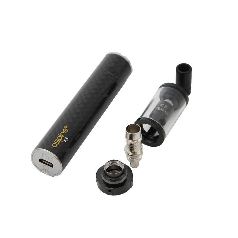 Original E Cigarettes Aspire K3 Quick Start Kit with 2ml Pyrex Atomzier BVC Coil and 1200mah Carbon Battery Vape Hookah 06