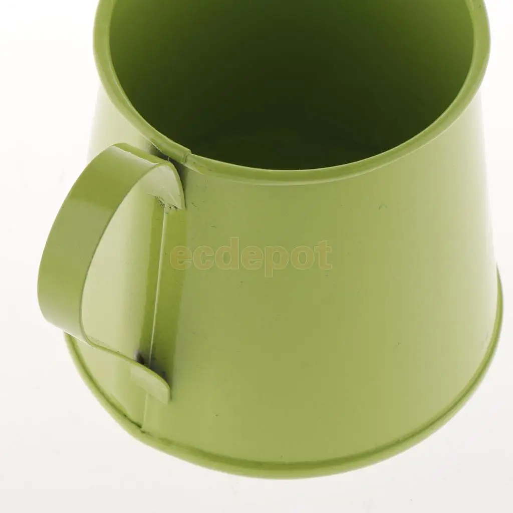 Rustic Vintage Iron Metal Watering Can Flower Bucket Vases Garden Balcony Home Office Decor