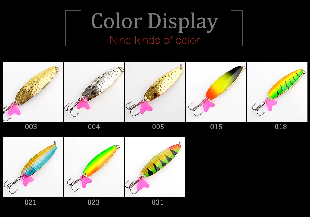 1 шт. 25 г/30 г/35 г 8 цветов ложка рыболовная приманка с 1#-1/0# 35647BN крючок жесткая рыболовная ложка приманка металлическая приманка