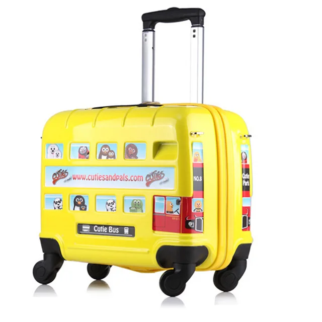 16 Inch Children Luggage Suitcases With Wheels Road ABS Students