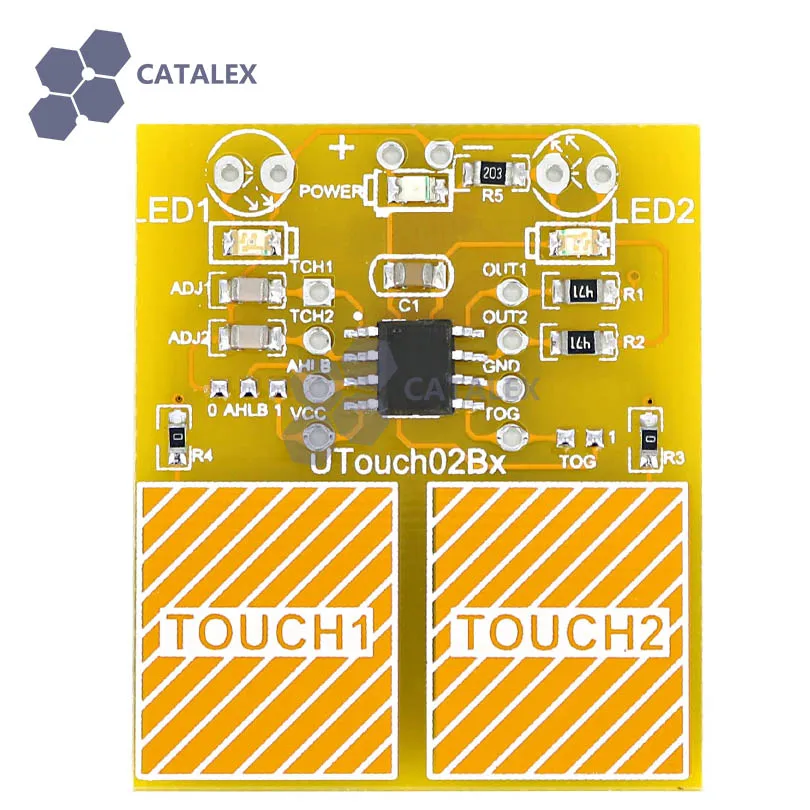 2 Channel Anti Interference Digital Capacitive Touch Sensor Switch