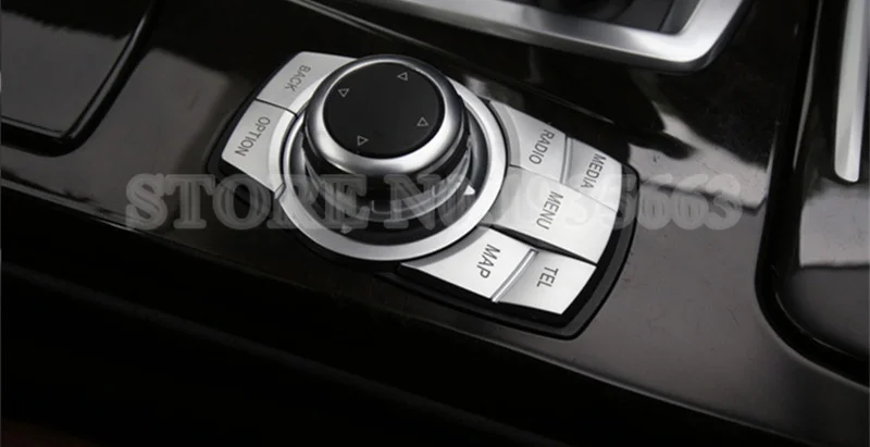 For BMW X1 E84 Inner Console iDrive Multimedia Button Cover 2010- 5pcs