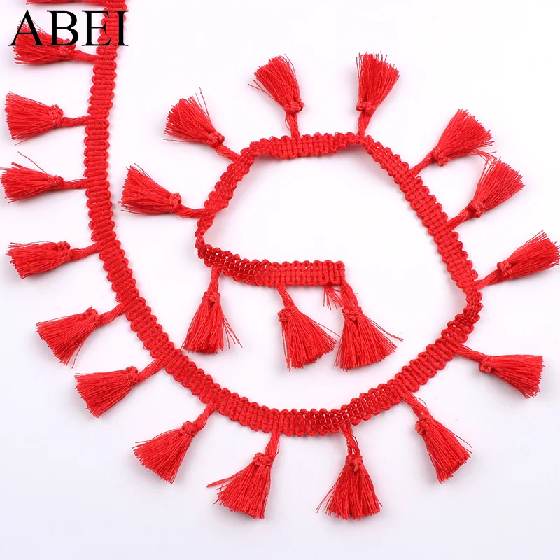 

5Yards Red Tassel Ribbon DIY Fringe Drop Lace Trimming Garments Accessories Handmade Patchwork Craft