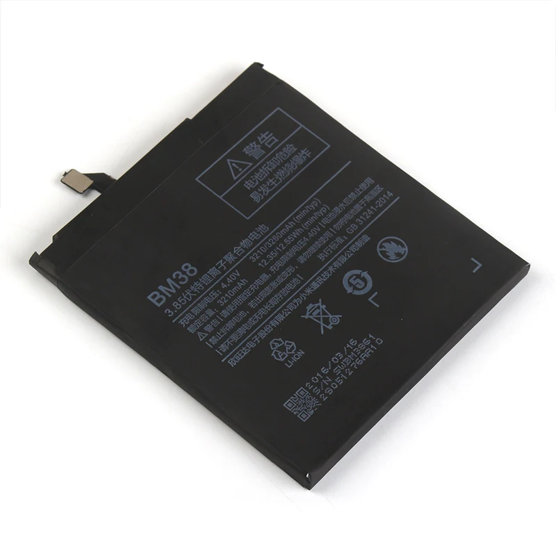 100% Оригинальный аккумулятор для Xiaomi Mi4S BM38 3210 мАч Новый Сменный Mi 4S Аккумулятор