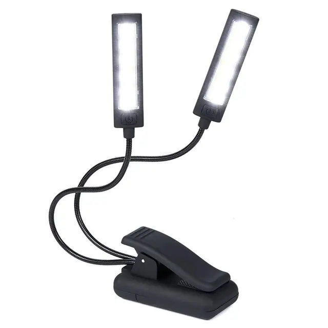 $US $7.34  Music Stand Light Clip On LED Lamp - No Flicker Fully Adjustable 6 Levels of Brightness - Also for 