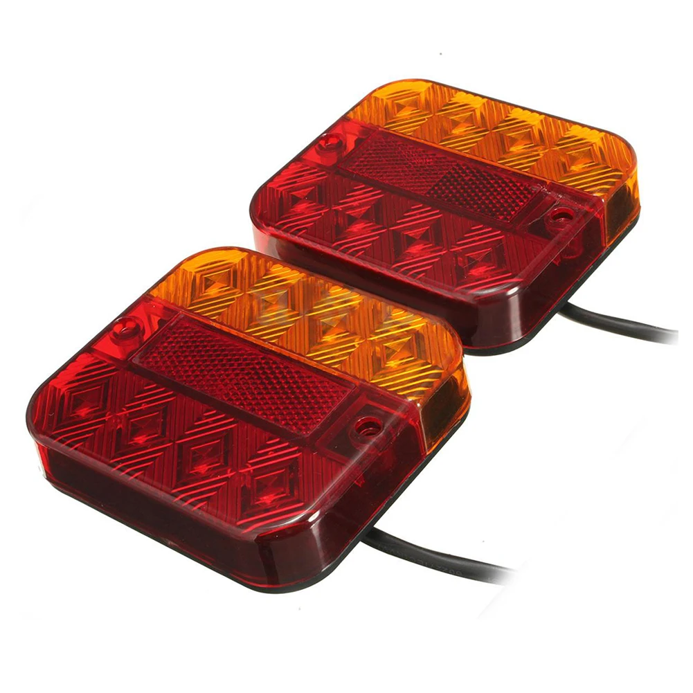 1 Pair LED tail lights headlights universal truck towing caravans 12