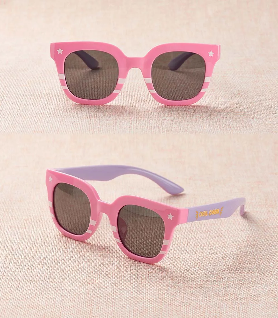 Children Polarizing sunglasses 2018 new fashion square kids Sunglasses boy girl Square goggles Baby travel glasses  UV400 (5)