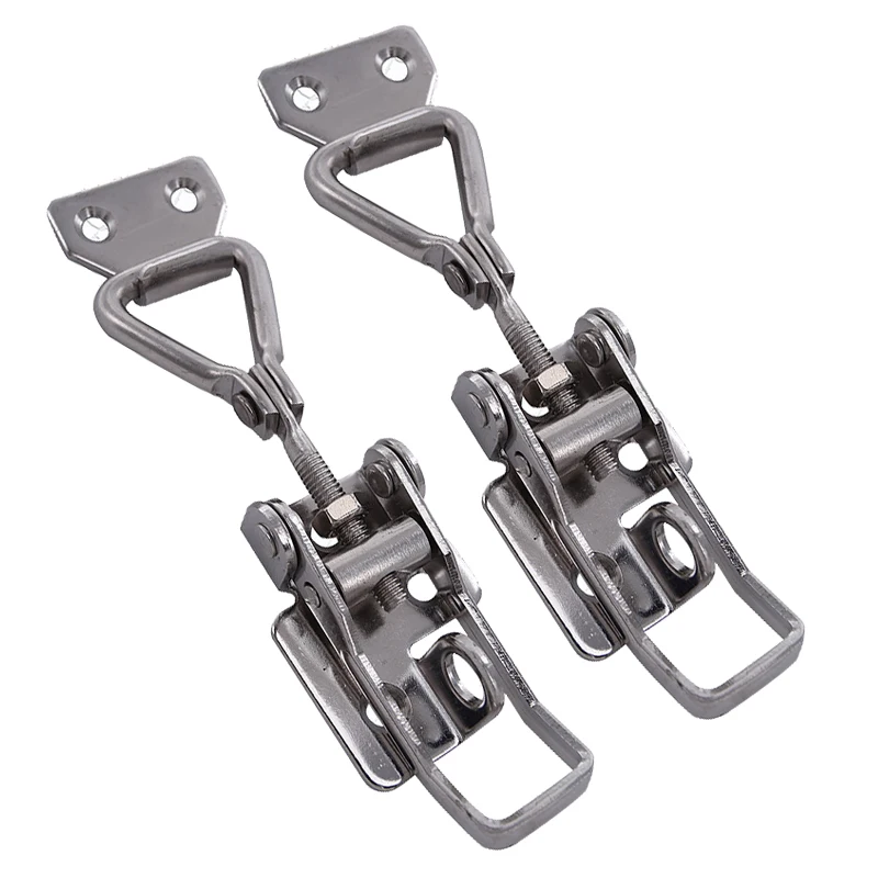 2Pcs 304Stainless Steel Adjustable Toggle Latch Catch Lock Speed Wooden