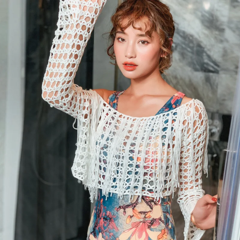 

Trikinis 2019 Woman Summer Bikini Padded Mayokini Rash Guard For Women's Bathing Suits Ins New Women Self Abdomen Suite Letter