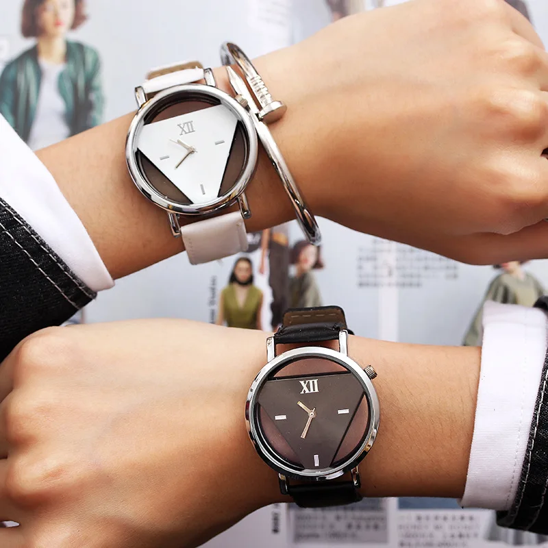 

Casual Triangle Analog watch for kids children watch Fashion Bracelet WristWatch kid watches Gift For Girls relogio infantil