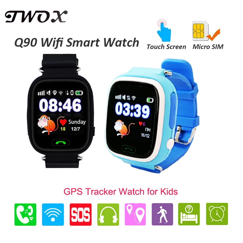Q90 smart watch Дети gps wifi детские часы sos средства отслеживания вызовов дети телефон
