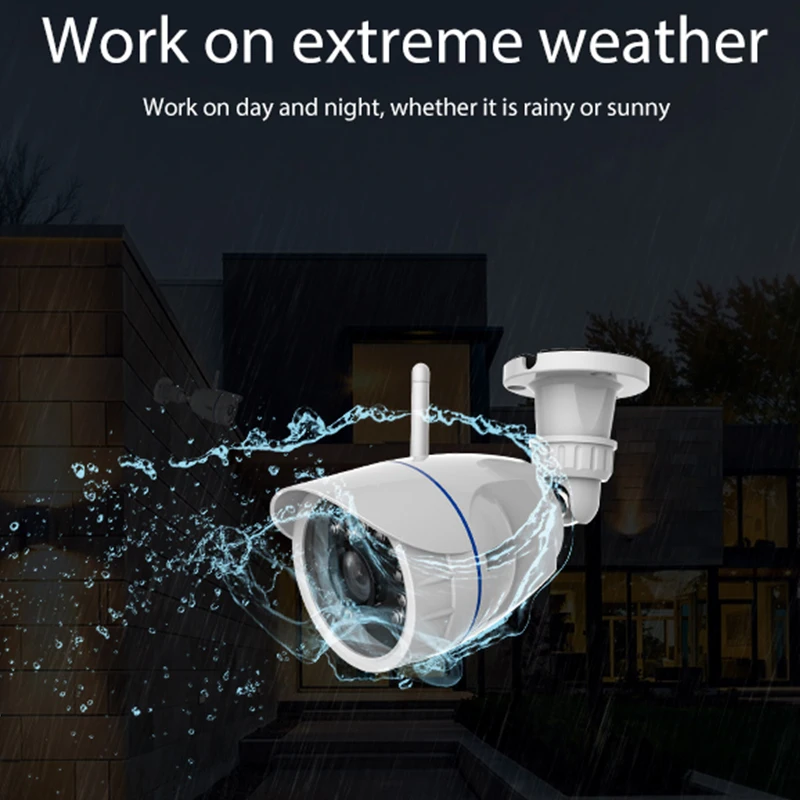 Alexa Voice Control Smart Tuya IP66 Certified Outdoor Infrared P2P Wireless WiFi Security Camera Waterproof