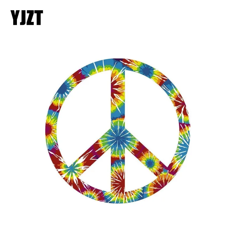 

YJZT 11.7CM*11.7CM Personality Car Sticker Peace Sign Accessories Decal PVC 12-1557