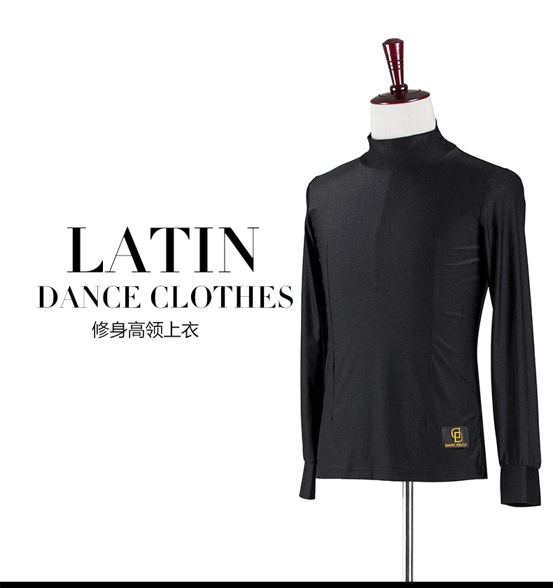 Мужская Костюмы для латиноамериканских танцев Танцы одежда новые мужские Длинные рукава Костюмы для латиноамериканских танцев рубашка