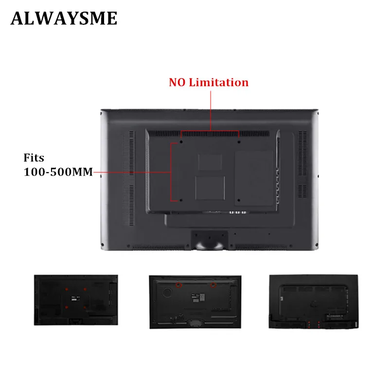 Универсальная Подставка для телевизора ALWAYSME основание замены настольное