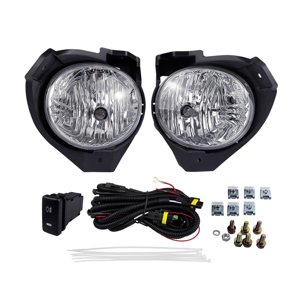 

For Toyota Hilux Vigo 2008 Car Accessories Front Fog Lamp Right Left Lighting ABS Wiring Kit Waterproof Halgolen Light 4300K 12V
