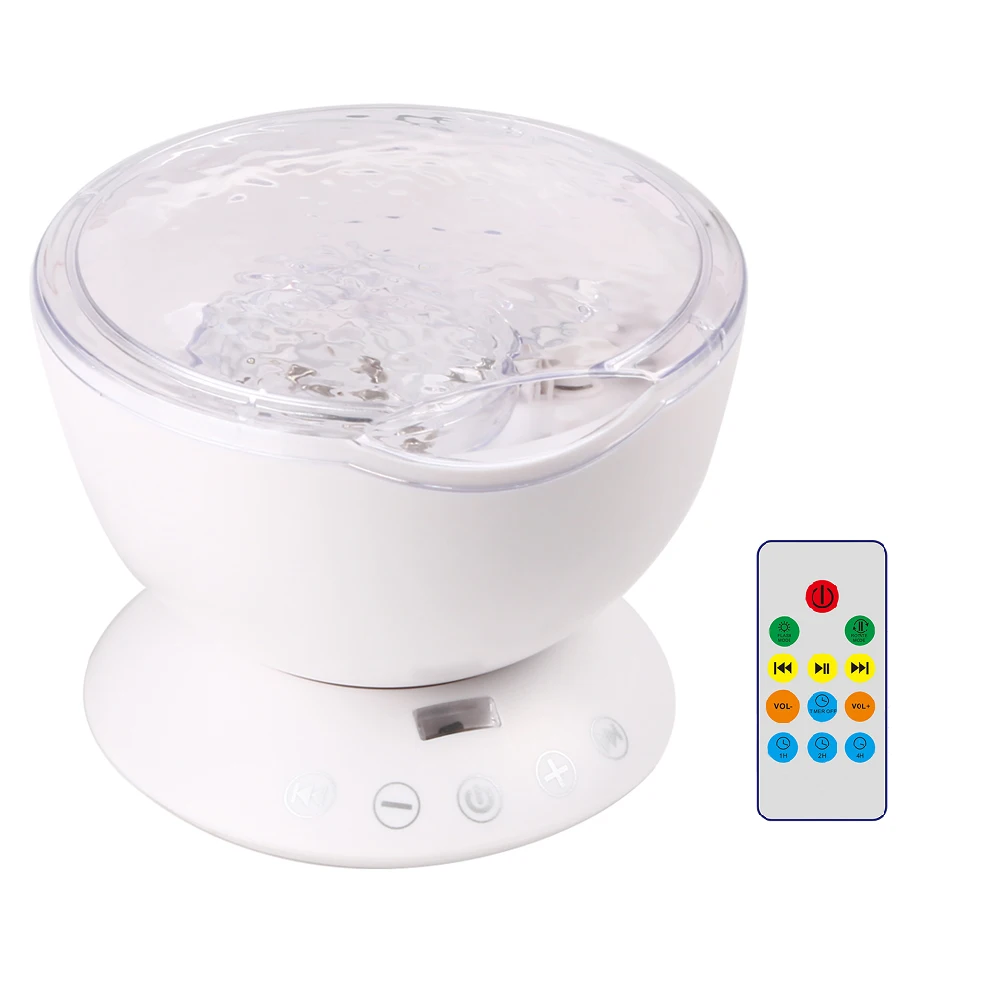 

Ocean Sound Projector Desktop Lamp Capable Of Remote Control Connector LED Night Light With Built-in Mini Speaker