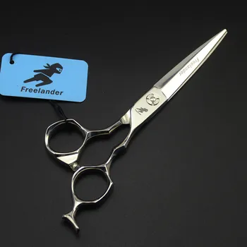 

Freelander 6 inch Hair Scissors New Arrivals Professional Hairdressing Scissors Silver Titanium Salon Barber Cutting Tools