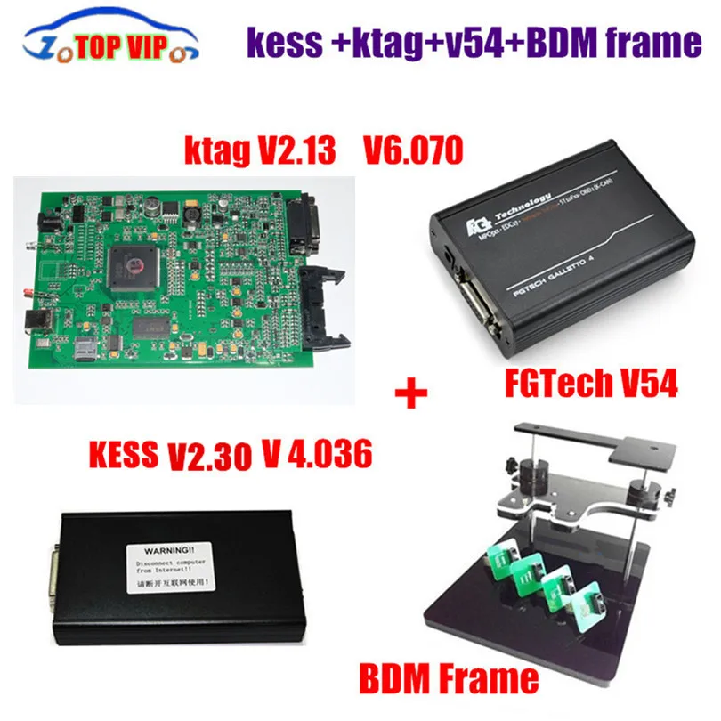 

V2.32 KESS V2 OBD2 Manager Tuning Kit V4.036 + V2.13 Ktag +FG tech V54 +BDM frame ECU Tuning Tool ECU Programmer DHL Free