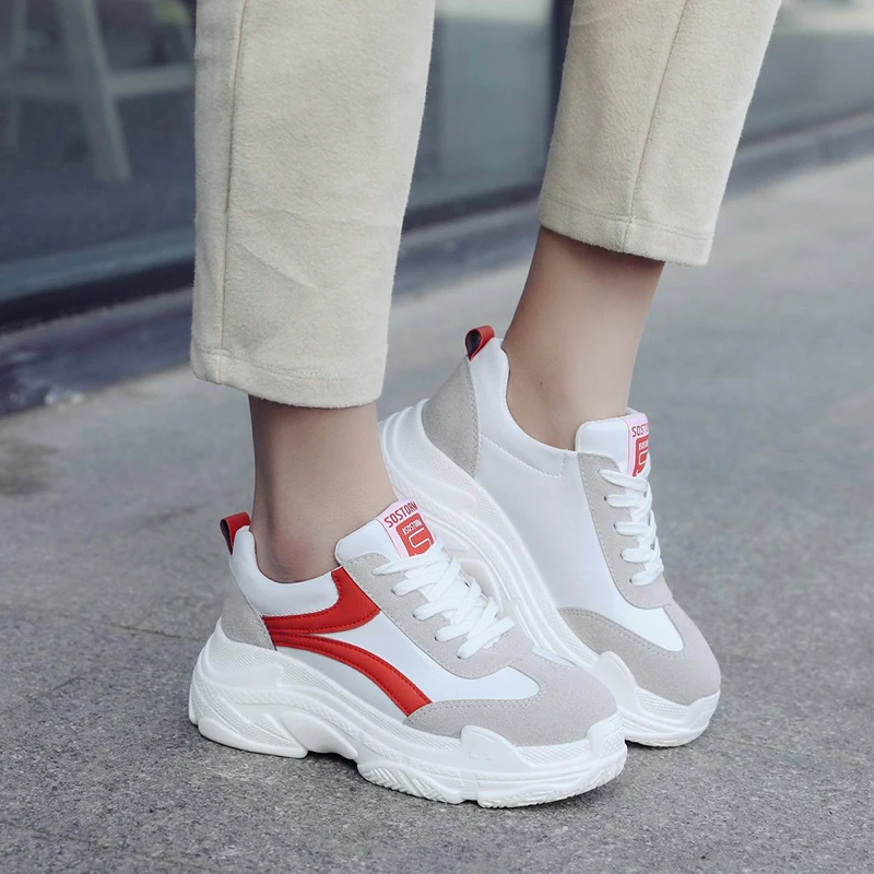 

2019 Basket Femme New Autumn Casual Shoes Women Breathable Mesh Vulcanized Shoes Female Platform Flats Sneakers Zapatos De Mujer