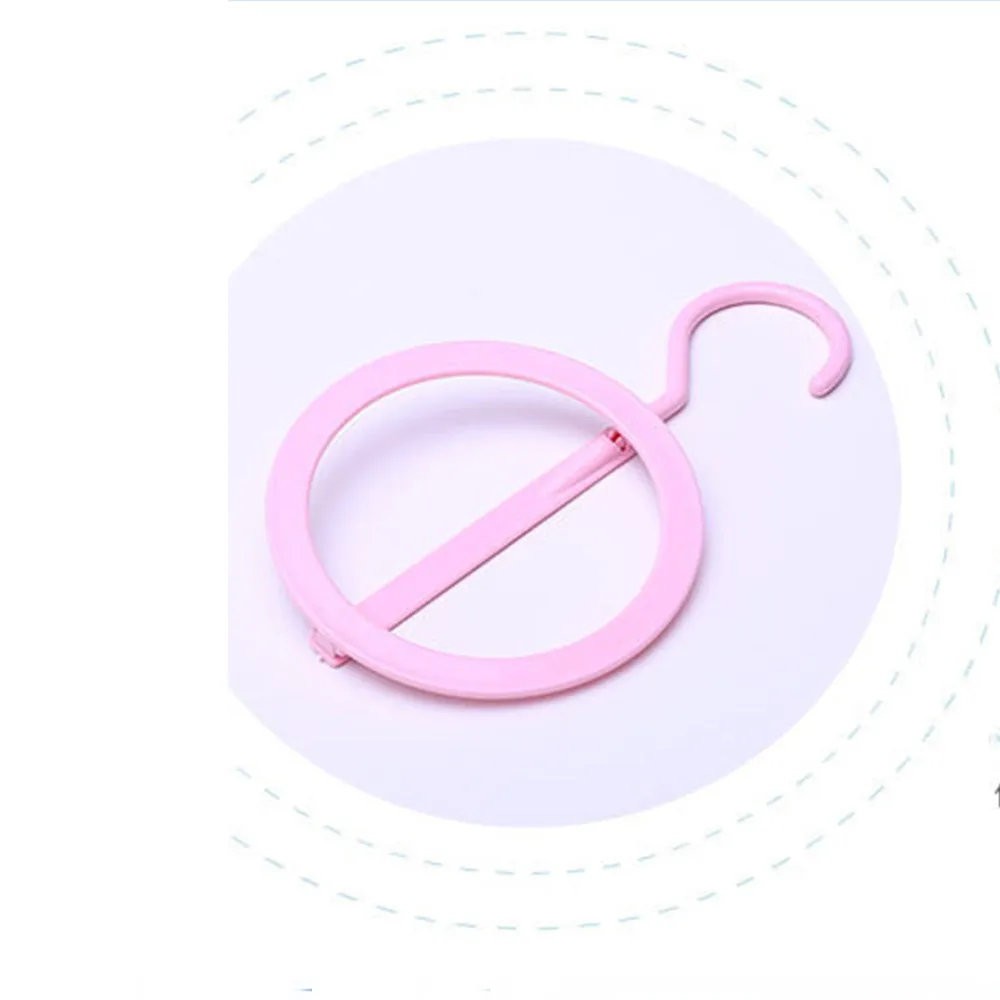 Круглые отверстия вешалка для шарфа многоцветные шарфы дисплей подвесные стяжки ремень организовать круг хранения держатель Вешалка для одежды 1 шт.# LR1 - Color: Pink